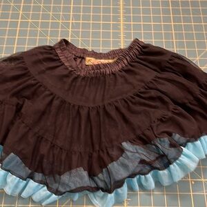 Lovebirds black teal blue teal skirt size small 7/8